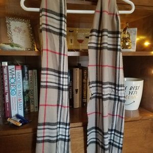 Tan plaid scarf